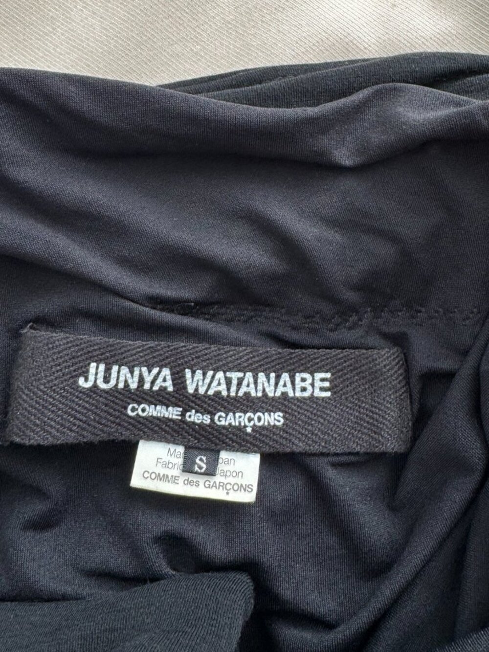 Junya Watanabe Asymmetrical Gathered Front Cardigan/Jacket in Black, size Small - Picture 7 of 13